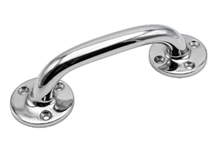 Brass Door Handle Round Base33 (718)